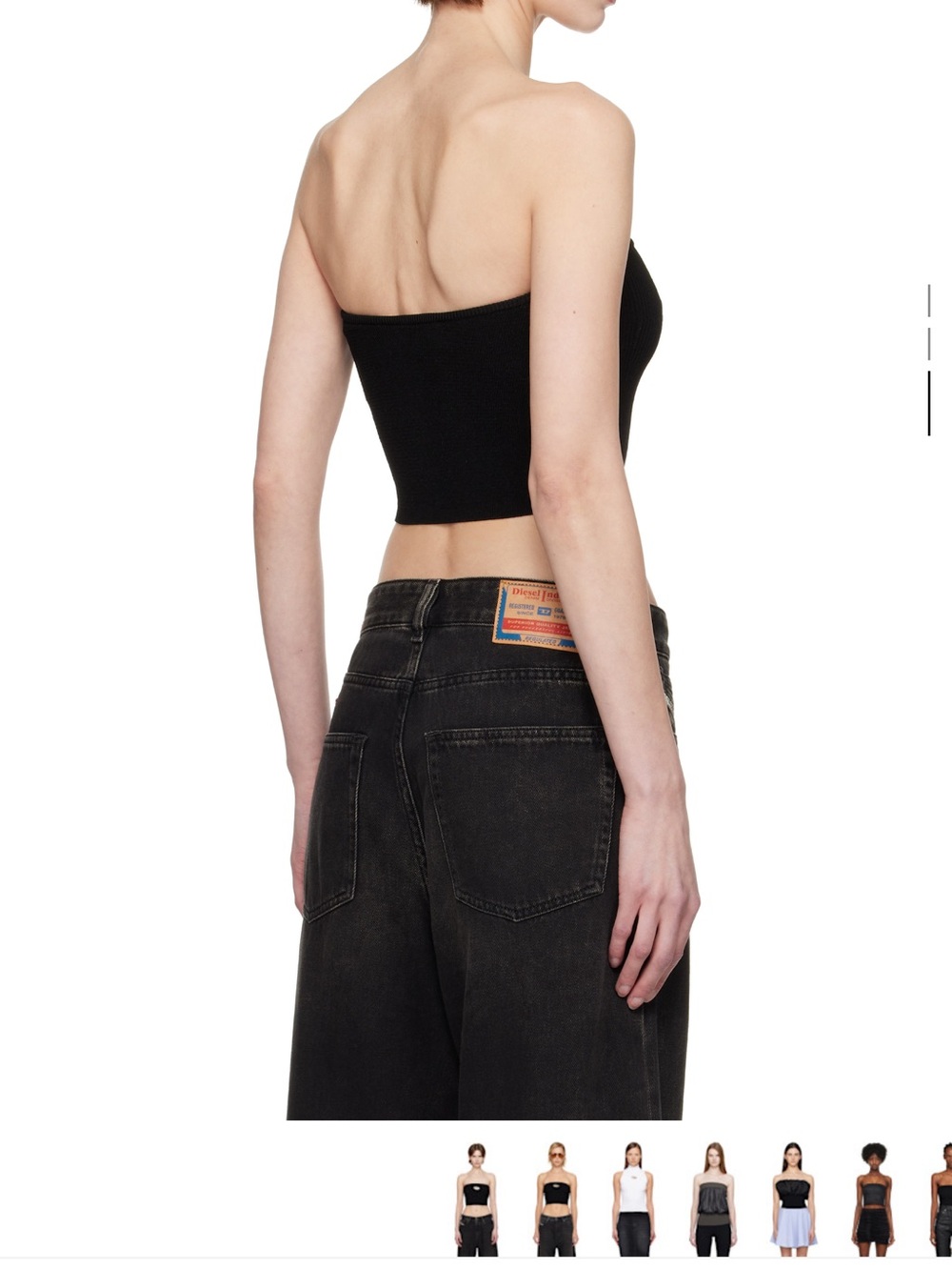 DIESEL Black M-Clarksvillex Tube Top - Picture 3 of 6